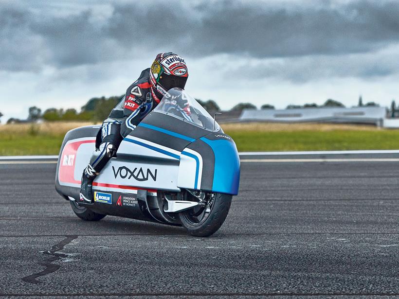 Max Biaggi rides the Voxan Wattman