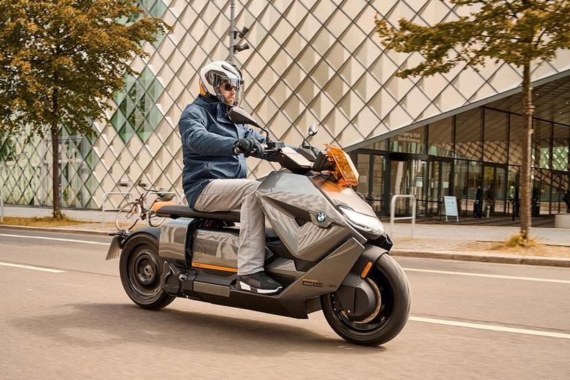 BMW CE 04 on the road