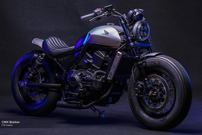 The Honda CMX Bobber custom is lower than the standard bike