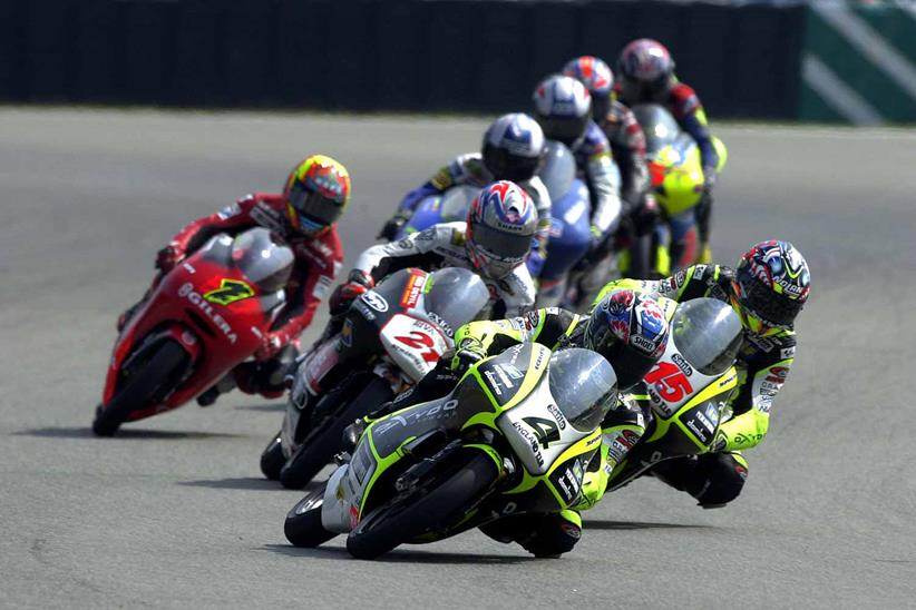 Lucio Cecchinello leads the 2002 Czech GP