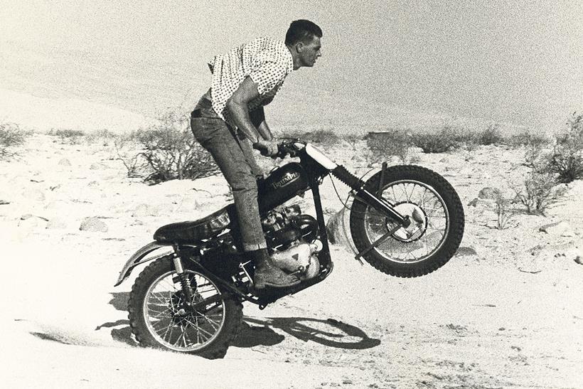 Bud Ekins on the Triumph TR6