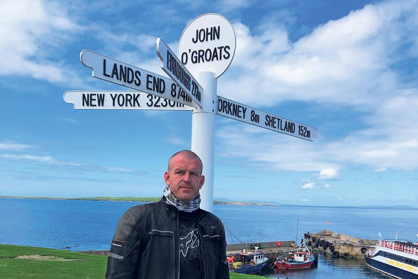 Lee Atherton at John O'Groats