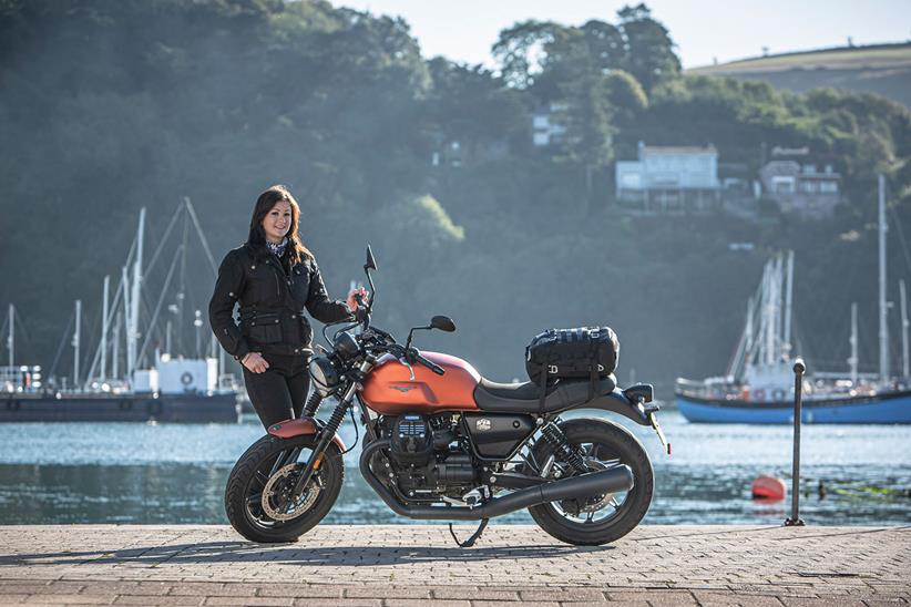 Moto Guzzi V7 and Saffron in Dartmouth