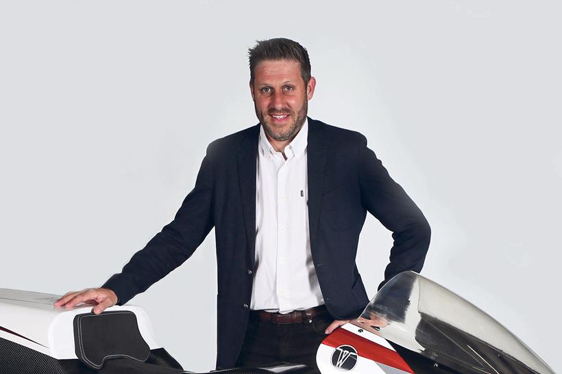 Rob White poses with the WMC250EV