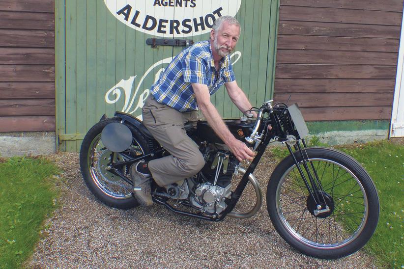 The 1920s-style racer was built over four years by hand