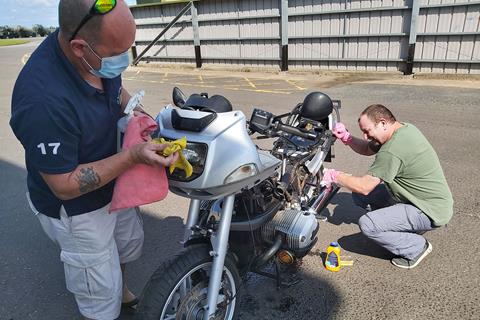 Servicemen fix up BMW R1150RS to raise money for Combat Stress