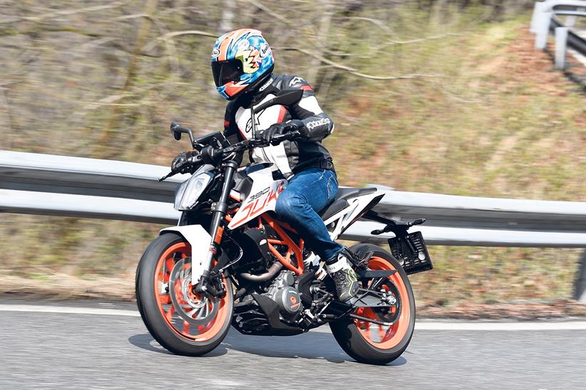 KTM 390 Duke on the road