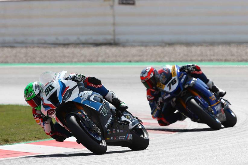 Eugene Laverty and Loris Baz, seen battling in 2019, will be BMW teammates next year