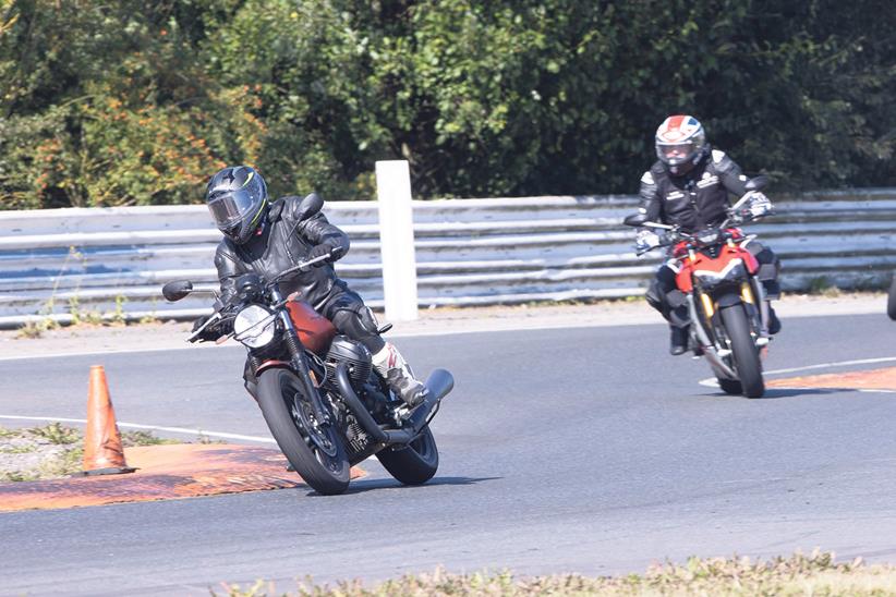 Riding on track with the instructor