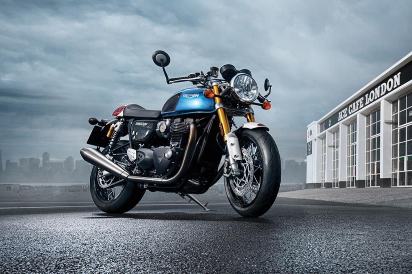 Triumph Thruxton RS Ton Up Edition at the Ace Café London