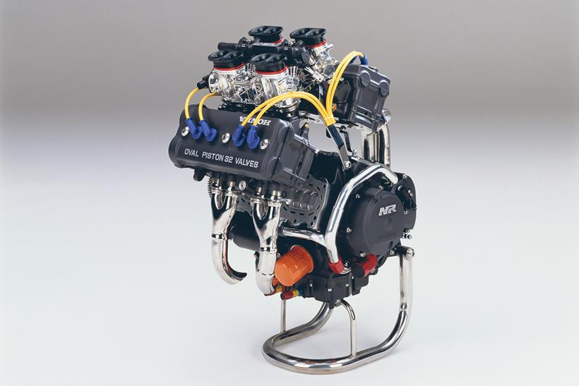 Honda NR750 oval piston 8-valve engine