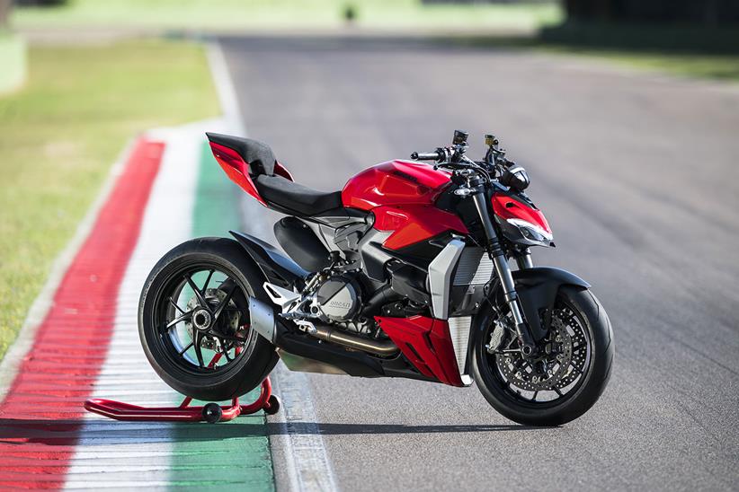 A side view of the 2022 Ducati Streetfighter V2