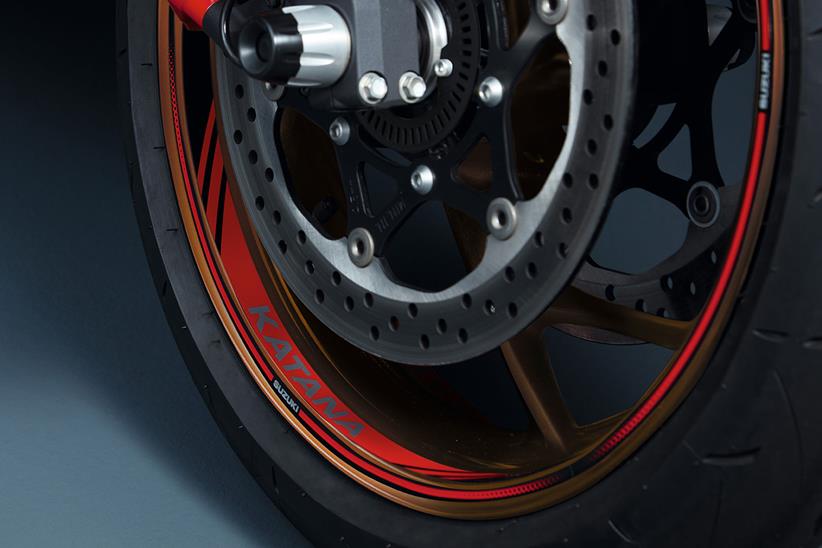 Striking rims on the 2022 Suzuki Katana