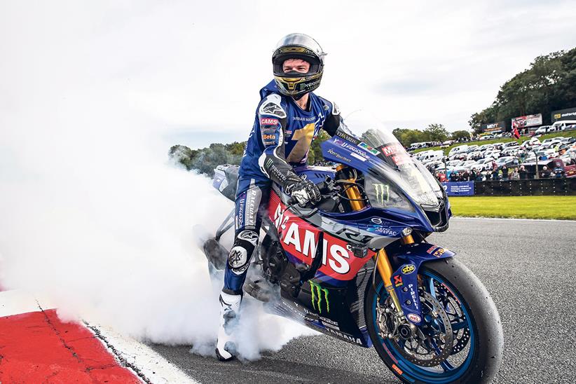 Tarran Mackenzie celebrates at Brands Hatch