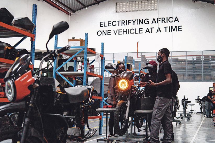 Opibus electric motorcycle assembly line