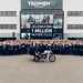 Triumph staff outside the factory with millionth bike produced