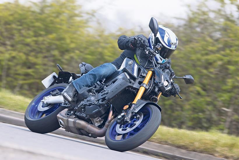 A Yamaha MT-09SP on the road