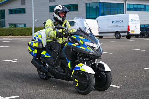 Bobbies on bikes: Patrols get out of their cars and onto three wheels with UK-adapted hybrids