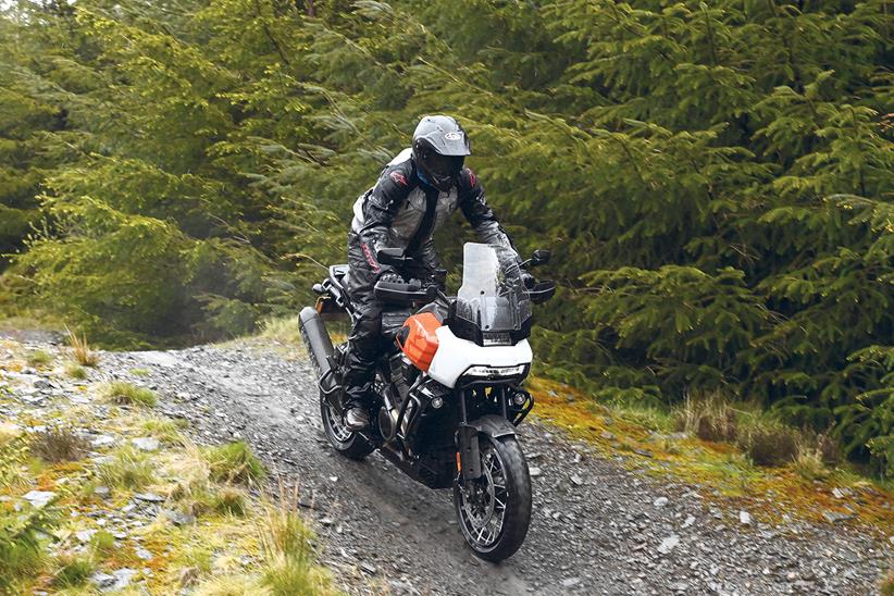 An off-road descent on the Harley-Davidson Pan America