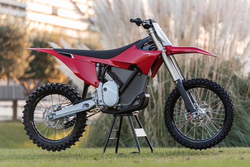 A side view of the Stark VARG motocross bike