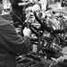 Moto Guzzi engine on the production line