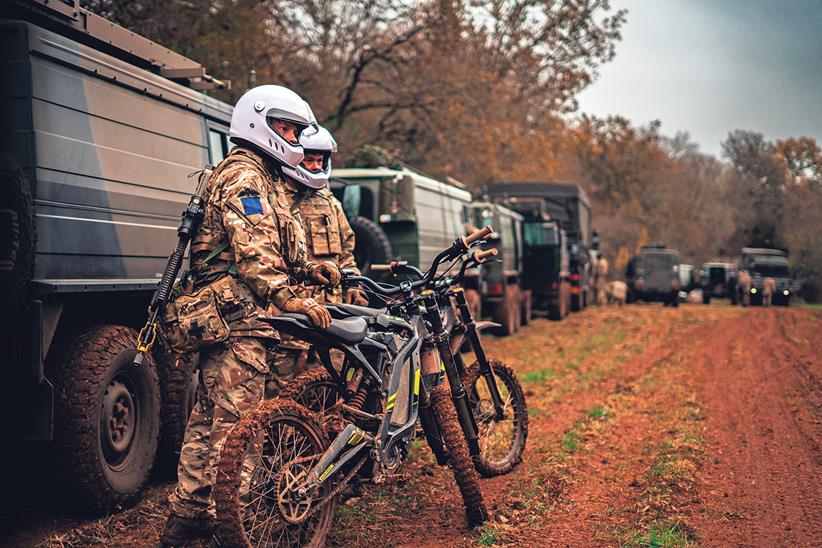 Soldiers prepare to ride their Surron Light Bees