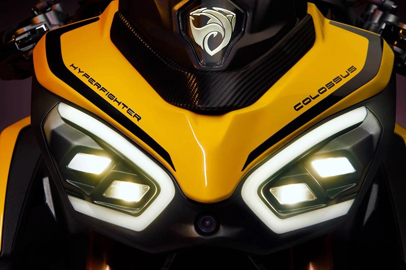 Damon HyperFighter Colossus headlight and front facing camera