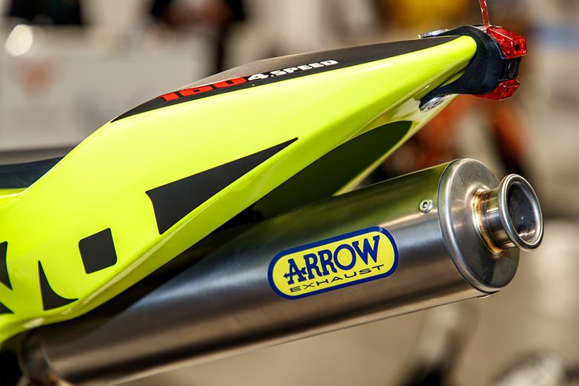 Arrow exhaust fitted to an Ohvale GP-0