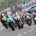 Dean Harrison (Silicone Kawasaki) gets the holeshot over eventful winner, Peter Hickman in the 2019 Superbike race