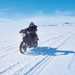 Riding on snow on a Royal Enfield Himalayan
