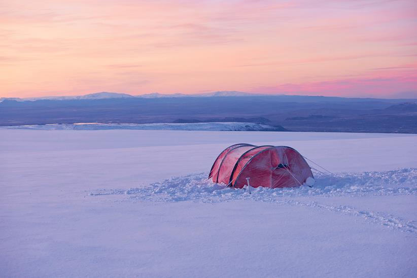 Sleeping in a tent on the way to the South Pole