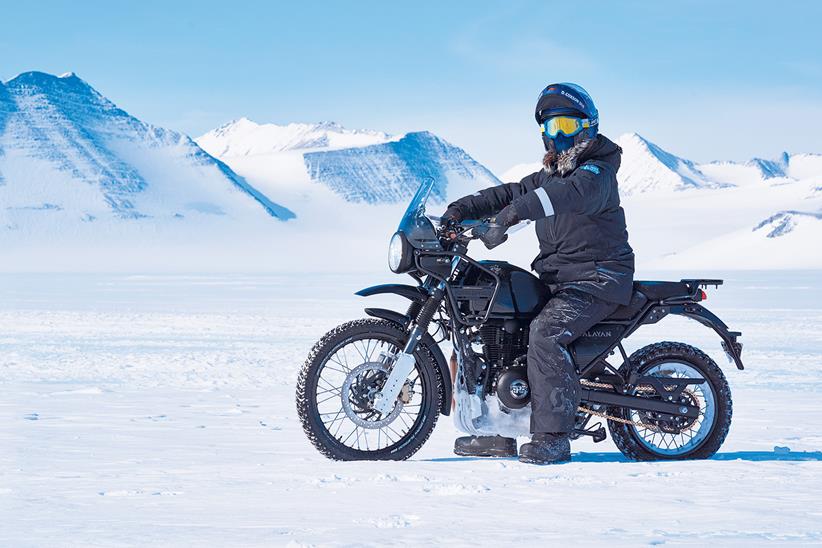 Royal Enfield riders rode to the South Pole