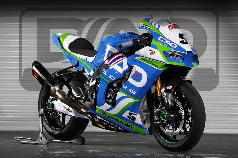 DAO Racing Kawasaki's 2022 BSB livery has been revealed