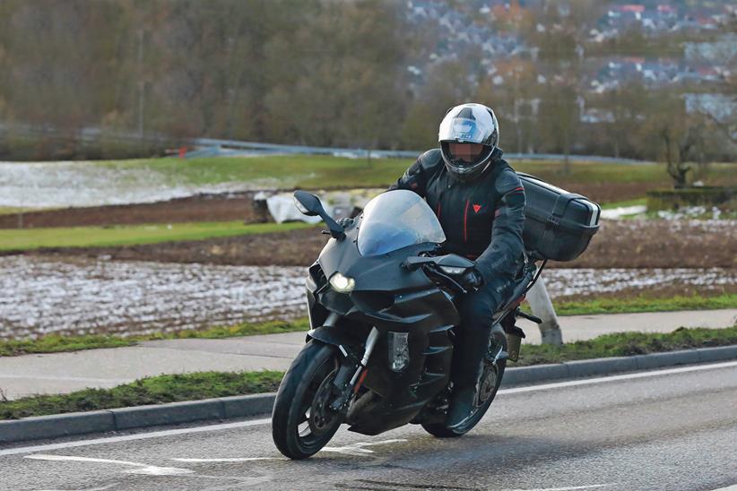 Spy shot of 2022 Kawasaki Ninja H2 SX