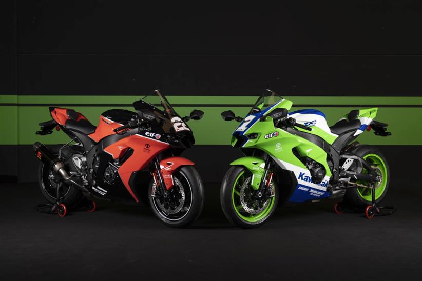 The two special ZX-10RRs are built by Kawasaki World Superbike team