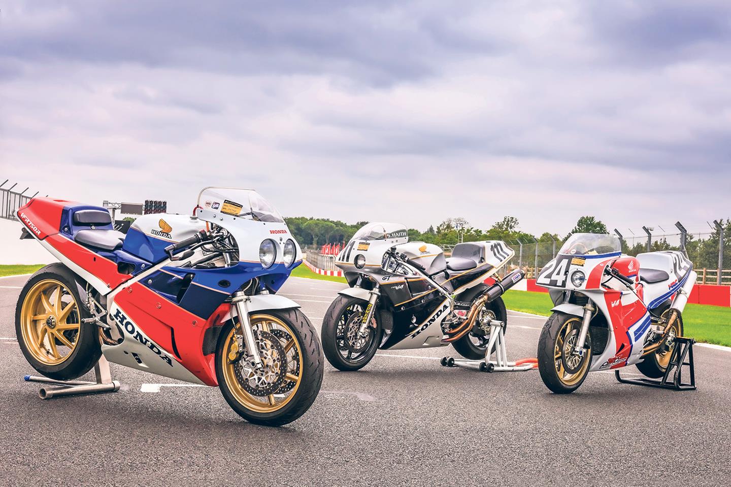Riding a trio of special Honda RC30s and meeting the men who still