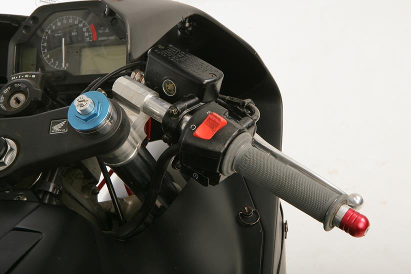 Fitting clip-ons means a lower, more aggressive riding position