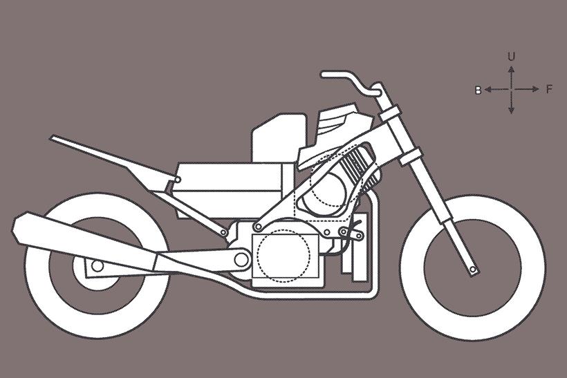 Yamaha hybrid motorcycle patent drawing