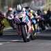 Peter Hickman leads the pack down the Flying Kilo during the 2019 Superbike race