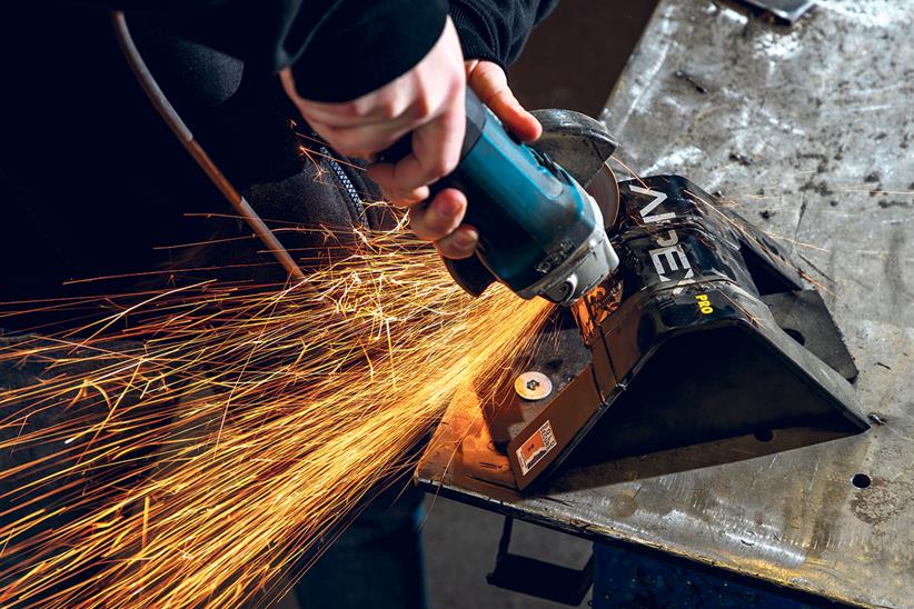 Attacking an Apex Pro ground anchor with an angle grinder